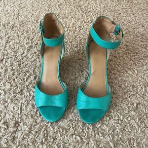 Women's Nine West Turquoise Ankle Strap Sandals